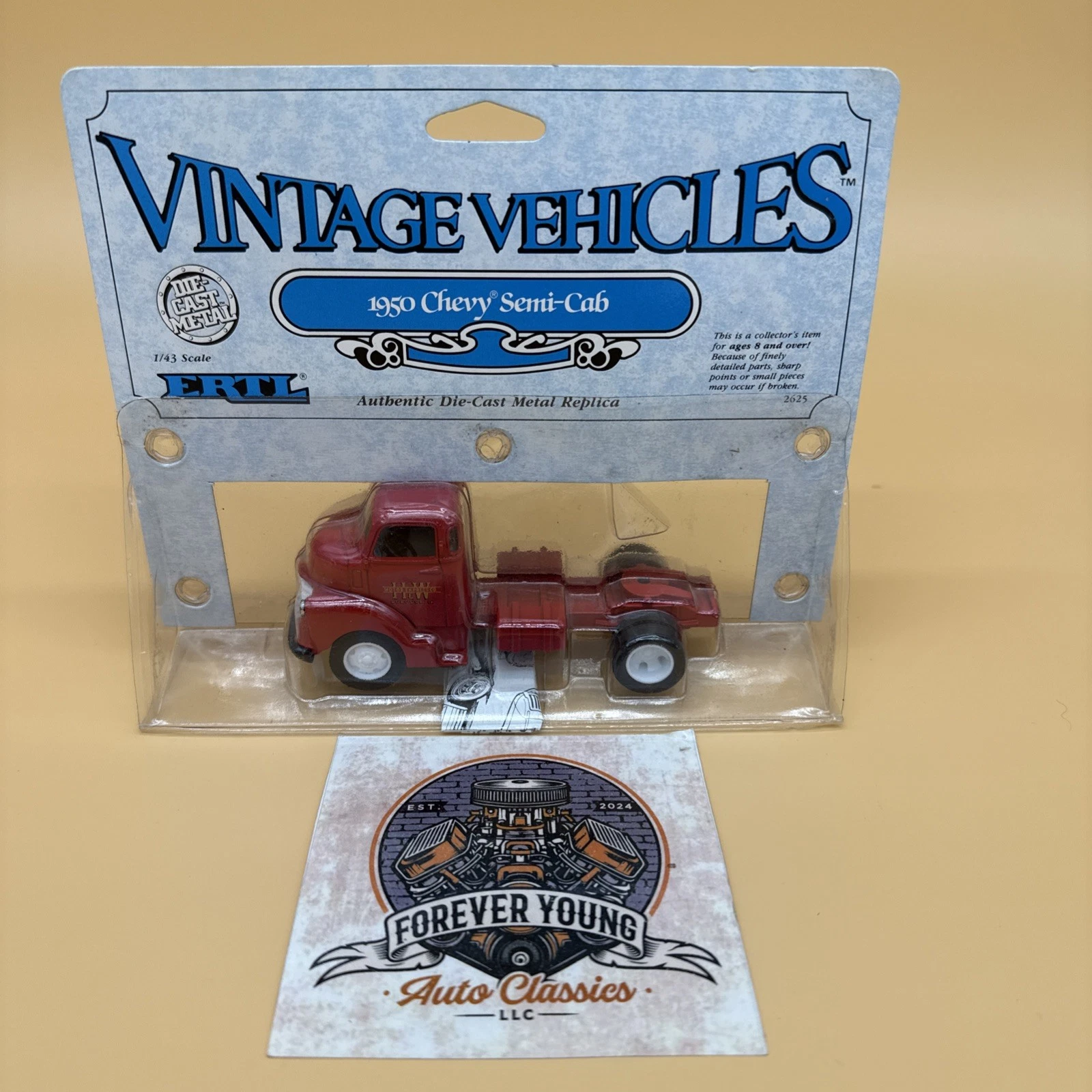 1950 Chevy Semi-Cab Red 1:43 Diecast