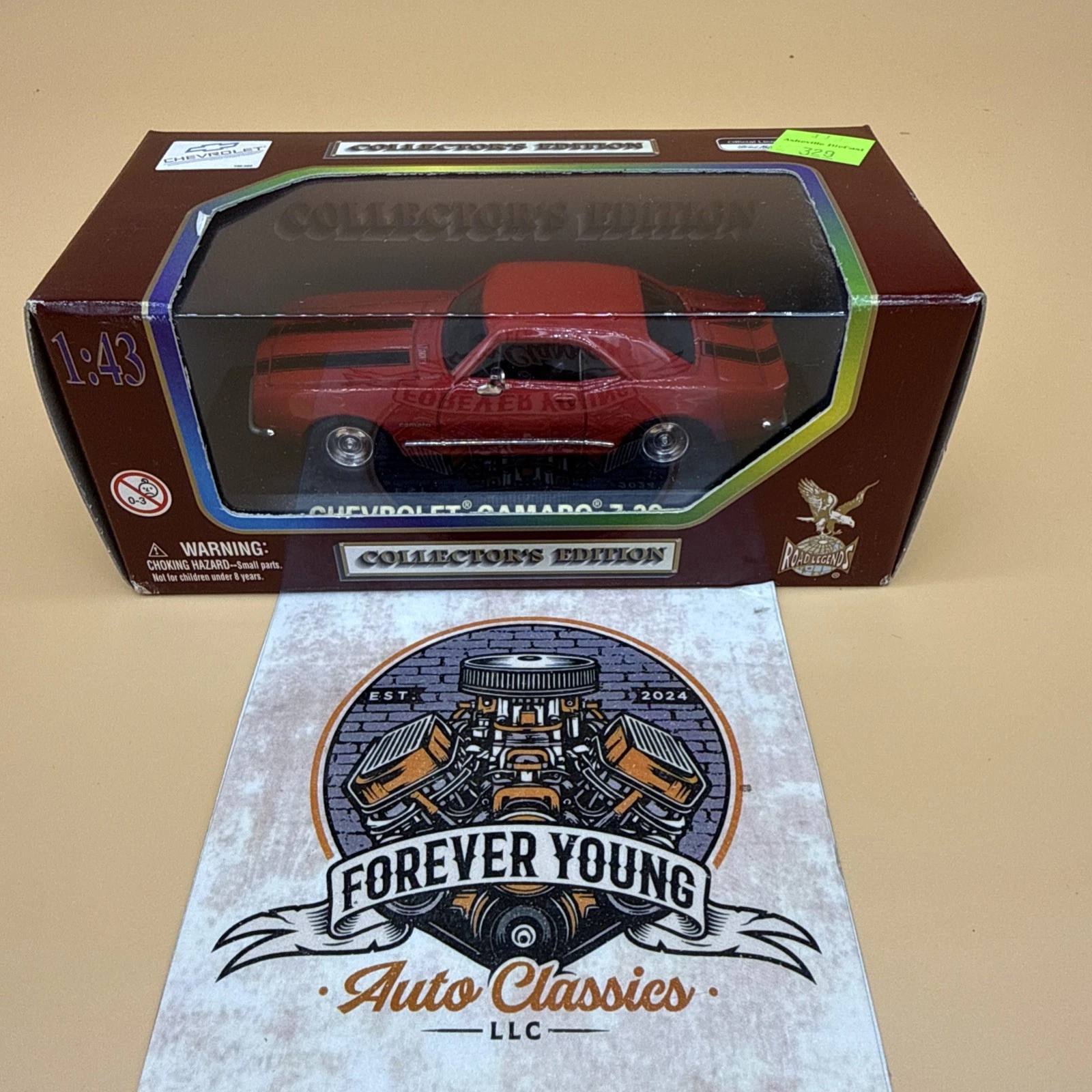 1967 Chevrolet Camaro Z-28 Red 1:43 Diecast Model
