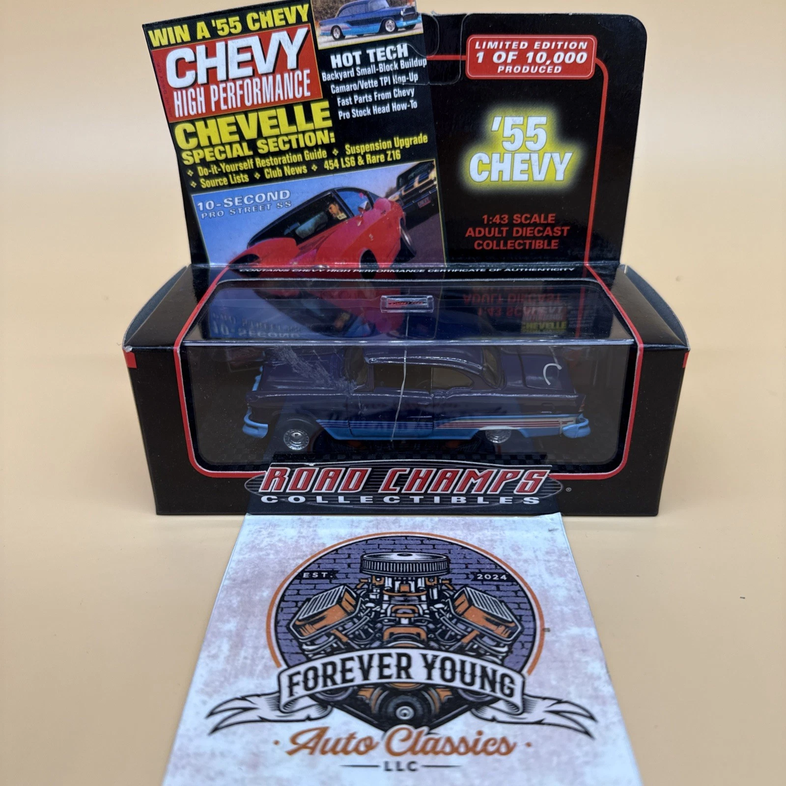 1955 Chevy 1:43 Road Champs Diecast Model Limited Edition - Image 2