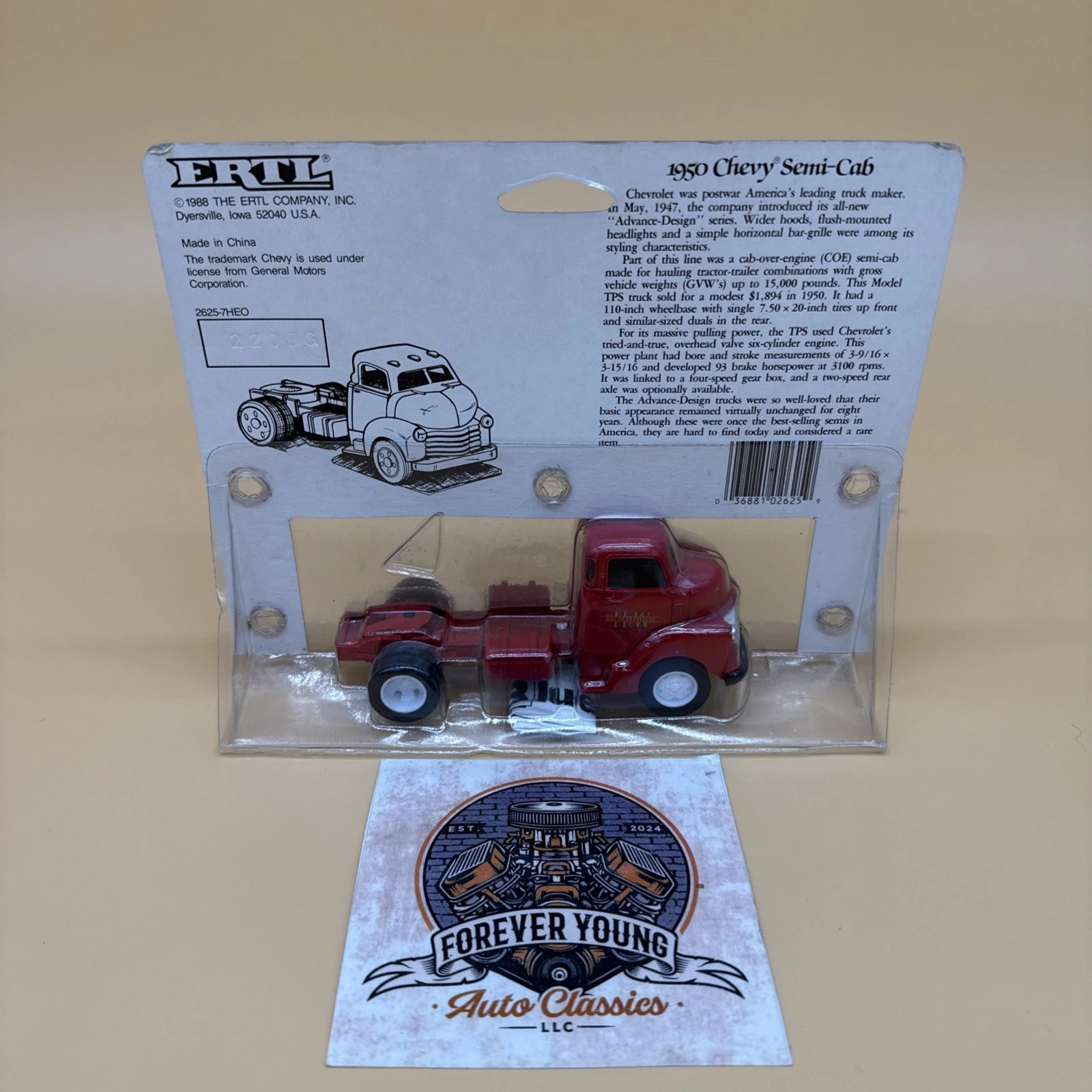 1950 Chevy Semi-Cab Red 1:43 Diecast ERTL