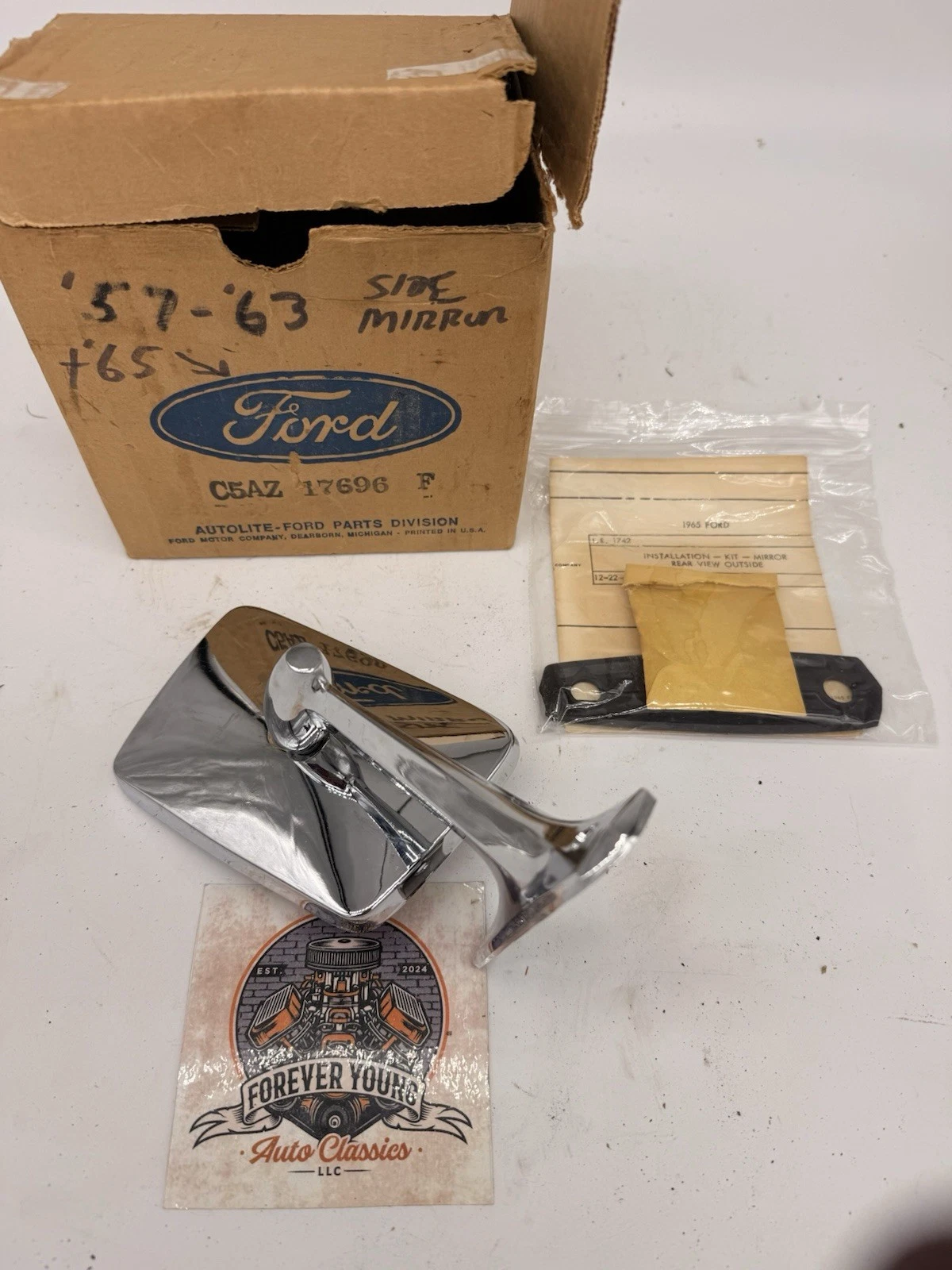 Ford Outside Rear View Mirror 1965 | C5AZ-17696-F | NOS Original Vintage Part - Image 2