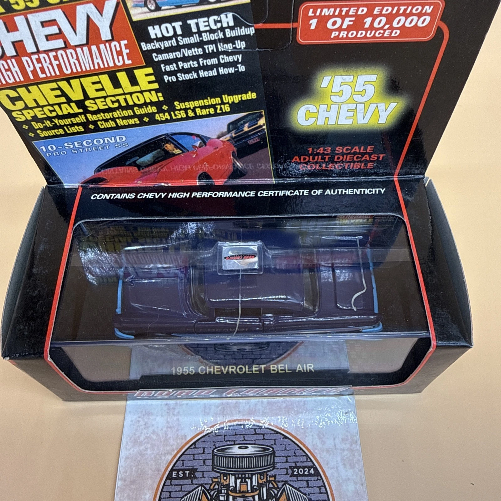 1955 Chevy 1:43 Road Champs Diecast Model Limited Edition - Image 3
