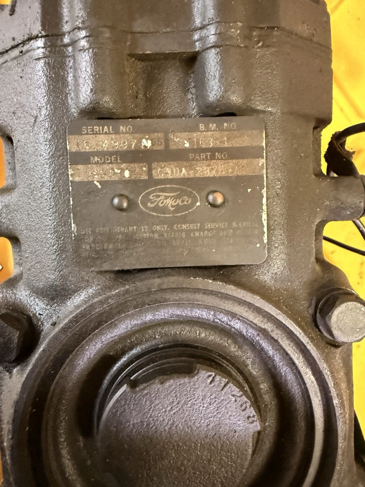 1964–1966 Ford Mustang A/C Compressor & Underdash Unit With Brackets Original OEM C3DA-2875-A - Image 6