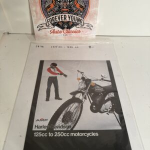 ORIGINAL 1976 Harley Davidson 125cc To 250cc AMF Motorcycle Sales Brochure