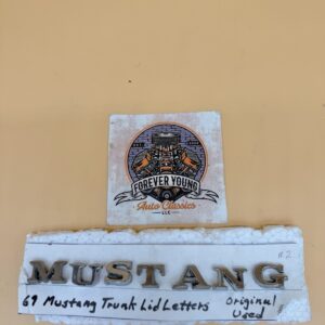 1965-1971 Ford Mustang Trunk OR Fender Emblem Letter Set with Pins ORIGINAL