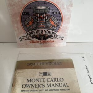 ORIGINAL 1974 Chevrolet Monte Carlo Owners Operators Users Manual Chevy