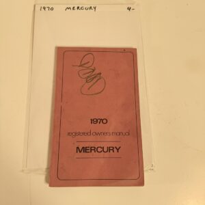 1970 Mercury Owners Manual Full Size ORIGINAL
