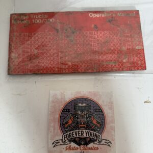 ORIGINAL 1970s Dodge Truck Models 100/300 Operator's Manual OEM 81-370-4003
