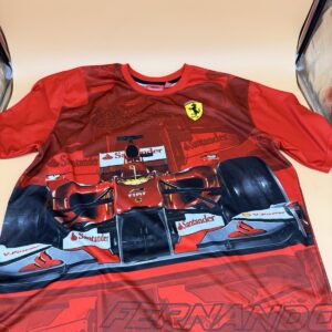 2010-2014 Fernando Alonso Ferrari Official Formual 1 T-Shirt Short Sleeve Rare