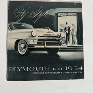 1954 PLYMOUTH AUTOMOBILE CAR MODELS SALES BROCHURE GUIDE VINTAGE ORIGINAL
