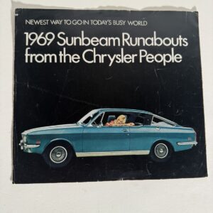 1969 SUNBEAM RUNABOUTS CAR DEALERSHIP BROCHURE VINTAGE ORIGINAL