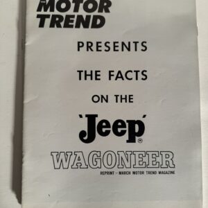 VINTAGE CAR MAGAZINE Motor Trend 1963 Jeep Wagoneer