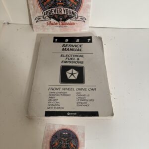 ORIGINAL 1987 Electrical Fuel & Emission Service Manual Chrysler MOPAR